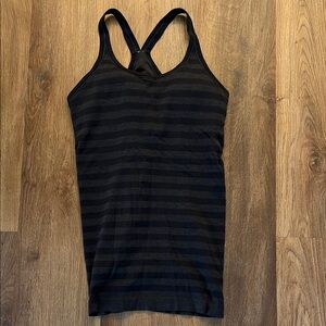 Black Striped lululemon Tank Top size 6